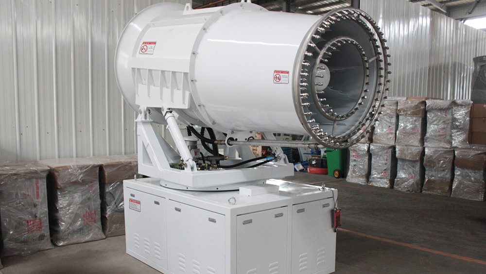 80米白色雙水環(huán)箱體式霧炮機(jī)實拍視頻